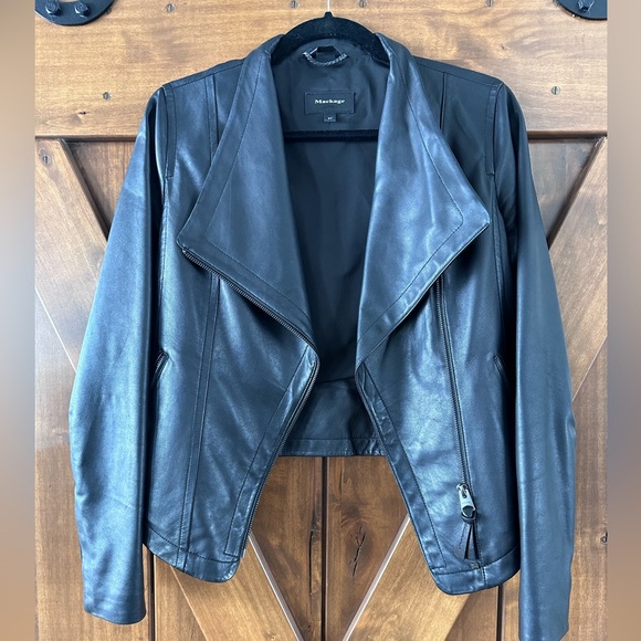Mackage Black Leather Jacket - Picture 1 of 4